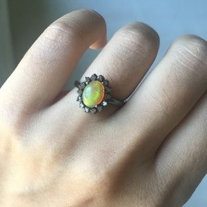 Adornia Opal and Diamond Ring